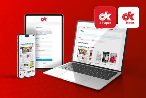 E-Paper auf dem Laptop, Smartphone und Tablet