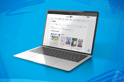 E-Paper auf dem Laptop