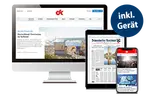 Digitale DK-Ausgabe auf PC, Tablet und Smartphone, daneben ein blauer Kreis mit der Aufschrift „inkl. Gerät“.
